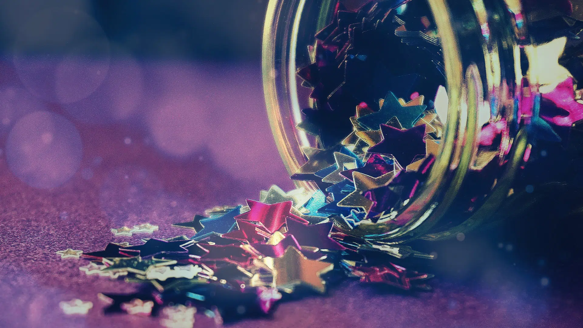 jar of star shaped confetti