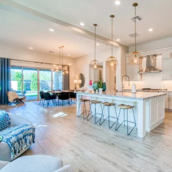 Large kitchen inside of home.