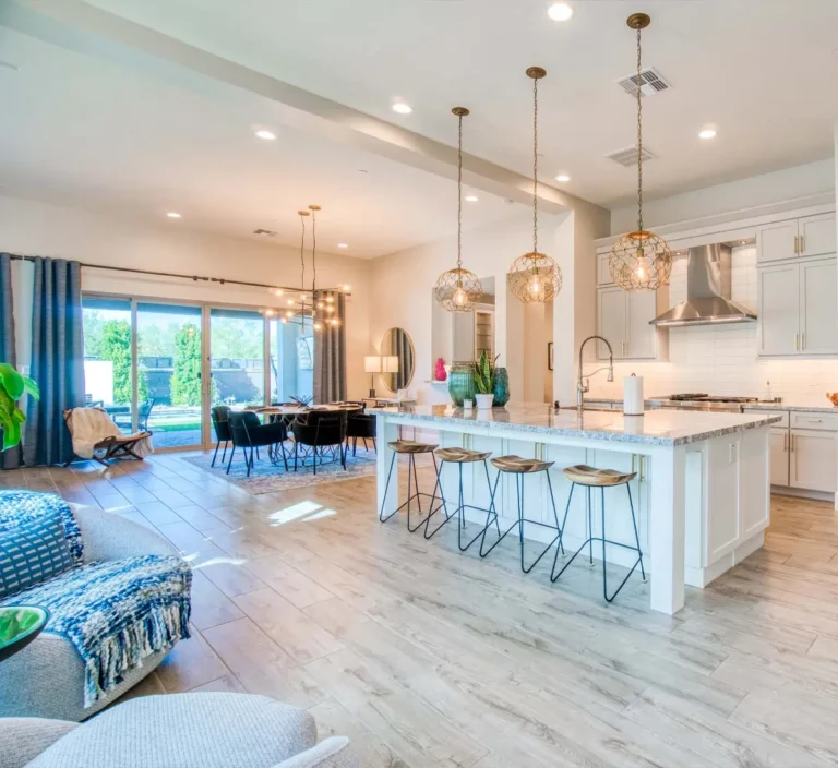 Large kitchen inside of home.