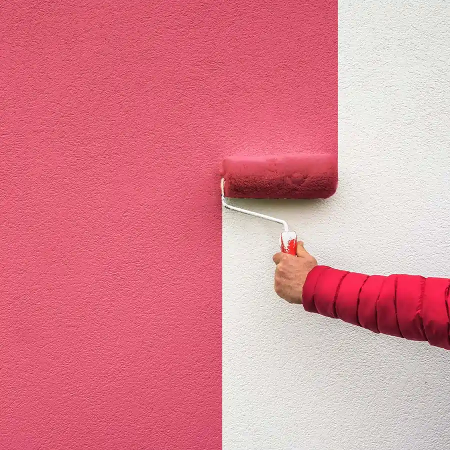 Painting house exterior.