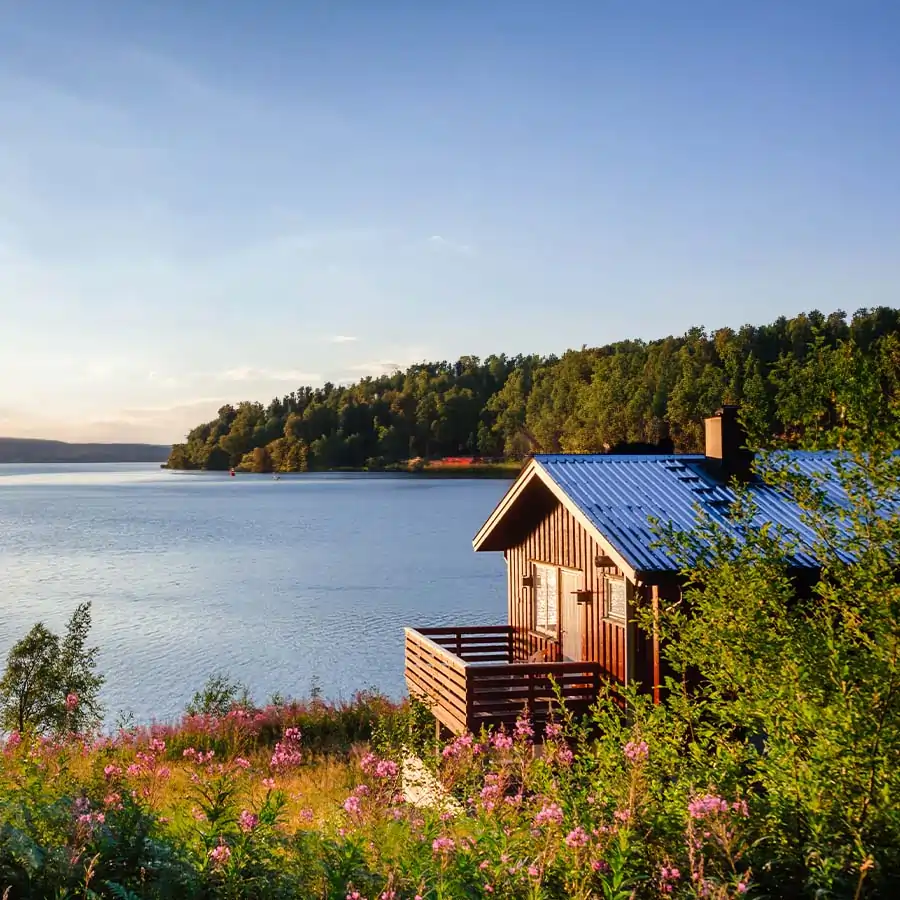 Seasonal property on a lake.