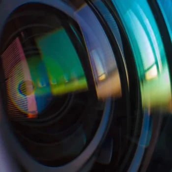 closeup of a camera lens