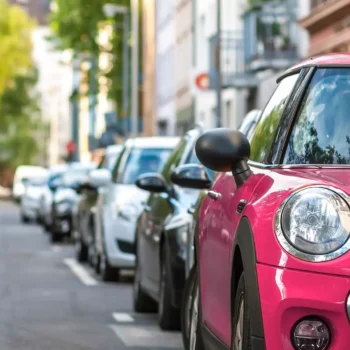 Row of parked cars