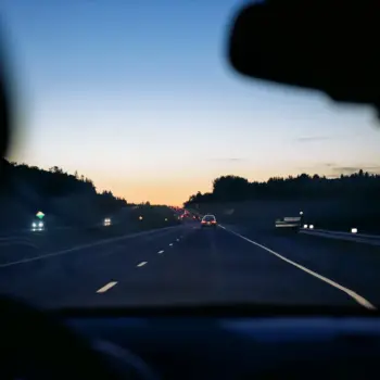 Driver on Ontario highway.