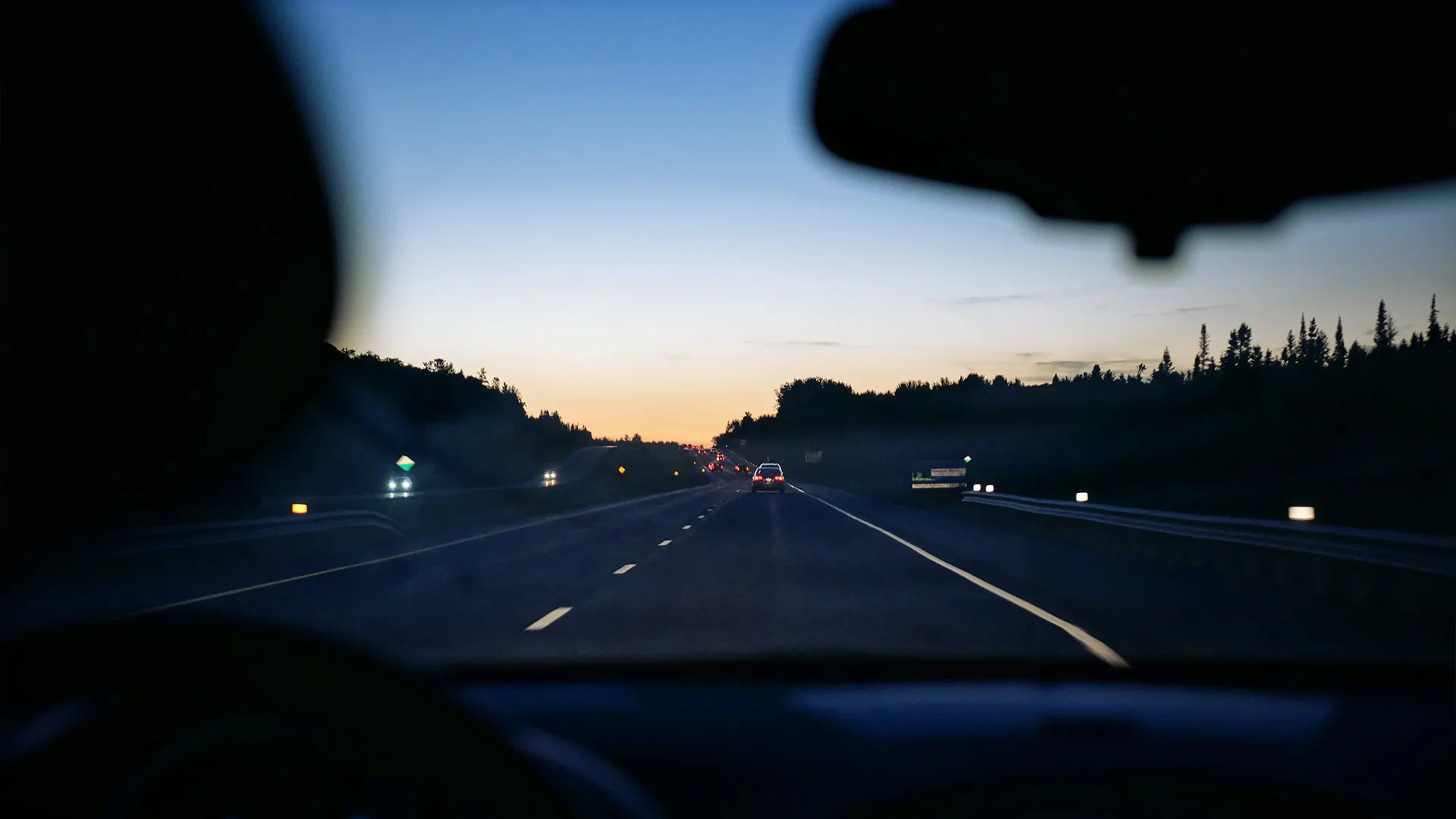 Driver on Ontario highway.