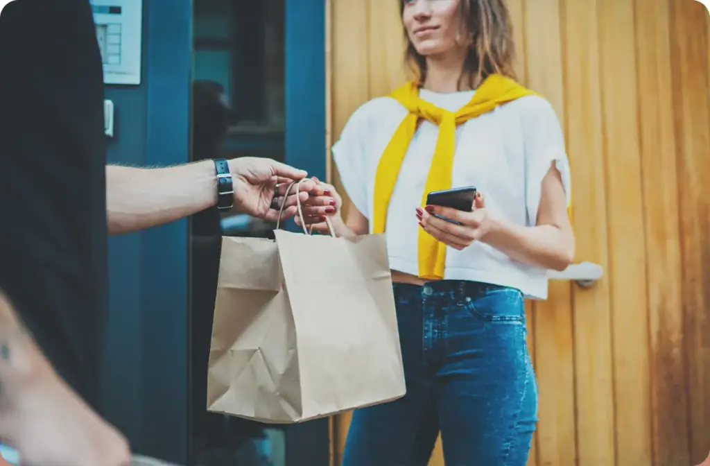 Person delivering food.