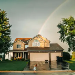 House after heavy rainfall.